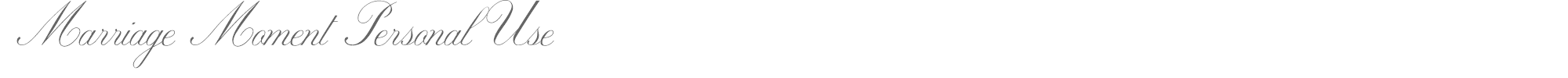 Sample characters Marriage Moment Font